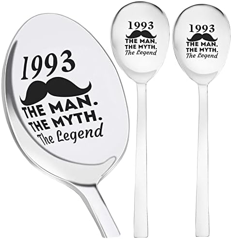 Men Man Legend Myth מאז 1993 28 29 יום הולדת 28 יום הולדת 8 אינץ 'חרוט כף | חבילה של 3 קרח קפה